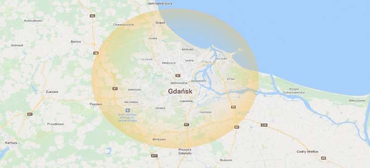 Mapa Gdańska