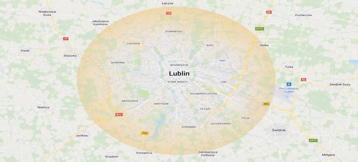 Mapa Lublina